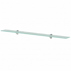 Floating Shelf Clear Tempered Safety Glass 39.4x7.9 in
