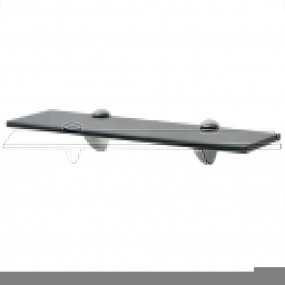 Floating Shelf Black Tempered safety glass 15.7x7.9 in