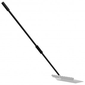 Pitchfork Handle Black Steel, Rubber 50.2 in long Colla...