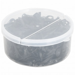 Braiding Band Black Silicone 500 pcs Durable Braiding B...