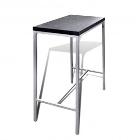Breakfast Bar Set Black Steel frame Compact Sleek