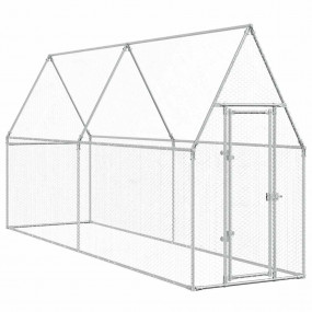 Chicken Cage Silver Galvanized steel 157.5 x 39.4 x 74....