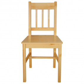 Dining Chair Set of 4 Natural Solid Pinewood Standard D...