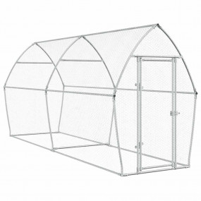 Chicken Cage Silver Galvanized steel Spacious Durable
