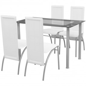 Dining Table And Chairs White and Black