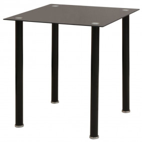 Dining Table And Chairs Black Powder-coated steel frame...