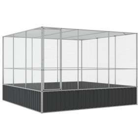 Aviary Silver and Anthracite Galvanized steel, steel La...