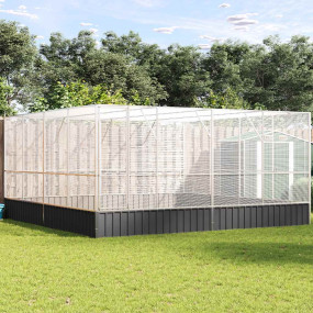 Aviary Silver Galvanized steel Large Durable Aviary