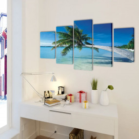 Canvas Painting Multicolor Canvas, wood Large Wall moun...