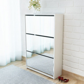 Shoe Rack White Engineered wood Standard Wall mounting