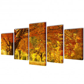 Canvas Painting Orange Wood frame 39.4 x 19.7 in Artist...