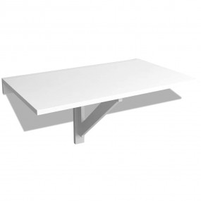Folding Table White Engineered wood Compact Foldable