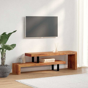 TV Stand Unique natural wood grain Solid Acacia Wood Me...