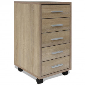 Office Drawer Unit Oak Engineered wood, MDF, Aluminum M...