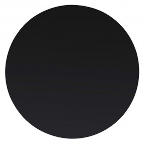 Table Top Black Tempered Glass 15.7 in Round Modern