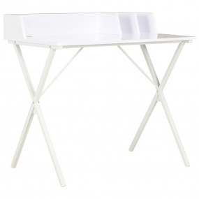 Desk White Engineered wood, powder-coated steel Compact