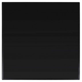 Table Top Black Tempered Glass 27.6 x 27.6 in Heat-resi...