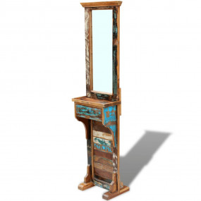 Hall Mirror Varied natural wood tones Solid Reclaimed W...