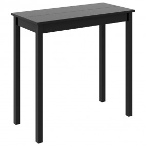 Imag:Kitchen Table Black MDF, Pine Wood 45.3 x 21.7 x 42.1 in