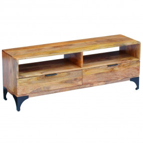 TV Stand Natural Mango Mango wood and steel 47.2 in TV ...