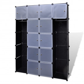 Modular Storage Black and White Plastic Large Modular