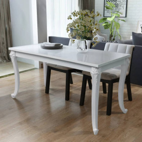 Imag:Kitchen Table High gloss white MDF and Plastic 45.7 x 25.9 in