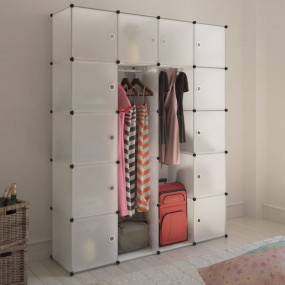 Modular Storage White Plastic, Chromed Steel Large Modu...