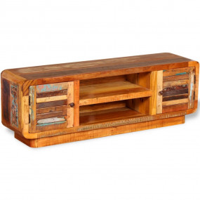 TV Cabinet Multicolored Solid reclaimed wood Medium TV ...
