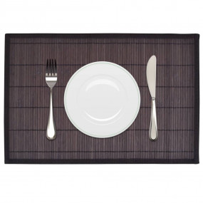 Placemat Dark Brown Bamboo Surface, Gauze Backing 11.8 ...