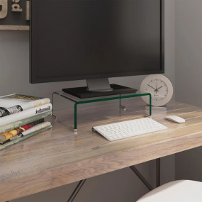 TV Stand Clear Toughened Glass, Plastic 15.7 x 9.8 x 4....