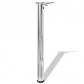 Table Leg Set of 4 Chrome Iron, Die-cast Zinc