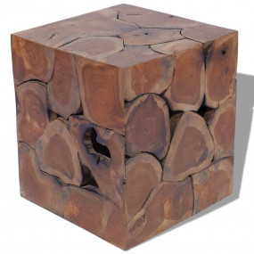 Stool Brown Solid teak wood Medium Hardwood Wooden Stoo...