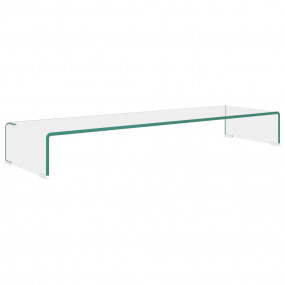 TV Stand Clear Tough Tempered Glass, Plastic Medium Sle...