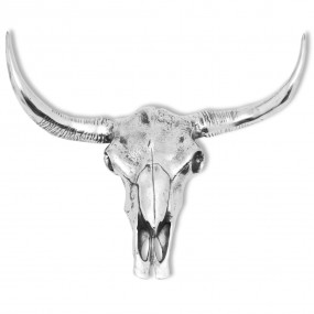 Skull Head Decoration Silver Aluminum Large Decorative ...