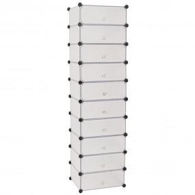 Shoe Organizer White Plastic panels, Steel frames Shoe ...