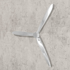 Propeller Silver Aluminum 27.6 in Decorative Inlays Pro...