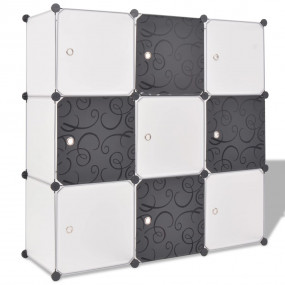 Storage Cube Organizer Black and White