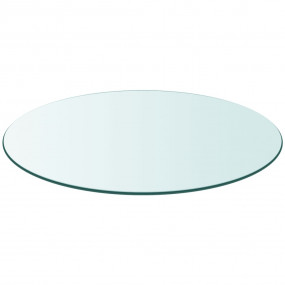 Table Top Transparent Tempered Glass 31.5 in Diameter D...