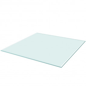 Table Top Transparent Tempered Glass 27.6x27.6 in Durab...