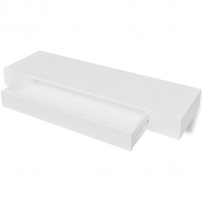 Wall Shelf White MDF 31.5 in Wall mounting Wall Shelf