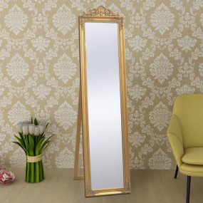 Free-standing Mirror Gold Wood, glass, engineered wood ...