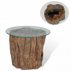 Coffee Table Brown Teak wood Standard Durable Coffee Ta...