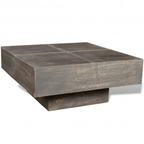 Coffee Table Dark brown Solid mango wood Small Decorati...