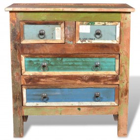 Vintage Cabinet Multicolor Reclaimed solid wood Medium ...