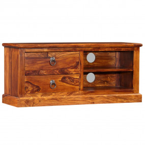 TV Stand Natural wood Solid Sheesham wood Medium TV Sta...