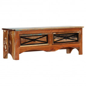 TV Cabinet Multicolor Solid Reclaimed Wood 47.2x11.8x15...