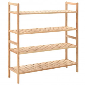 Shoe Rack Brown Solid walnut wood Medium Shoe Rack Rect...