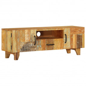 TV Cabinet Multicolor Solid Reclaimed Wood 47.2 x 11.8 ...
