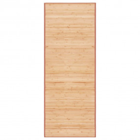 Rug Brown Bamboo 31.5 x 78.7 in Foldable Rug Rectangula...