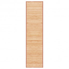 Rug Brown Bamboo, Polypropylene 31.5 x 118.1 in Foldabl...